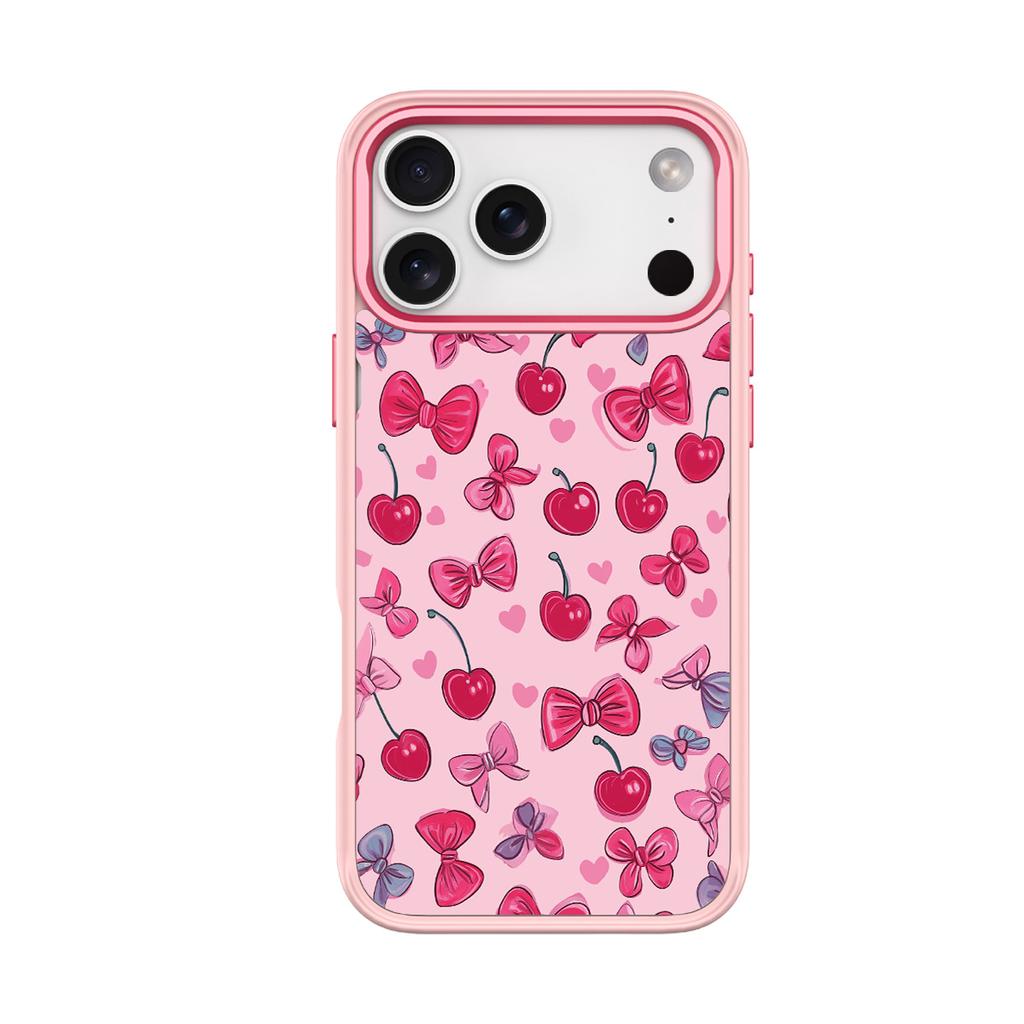 Applicable to Apple 17 mobile phone case, advanced sense 16 replaceable back plate 15promax magnetic mobile phone case, colorful cherry.