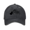 Guitar Signature Logo Washed Canvas Baseball Cap Classic Black Adjustable Fit Vintage Style Unisex Women Unisex Hat