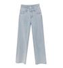 Frühling Herbst Weitbeinjeans Damen Vintage Baggy High Waist Denimhosen Locker Gerade Mom Jeans