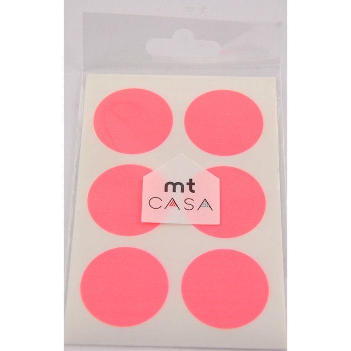Masking Tape MT Casa Seal Sticker Round In Washi Shocking Red