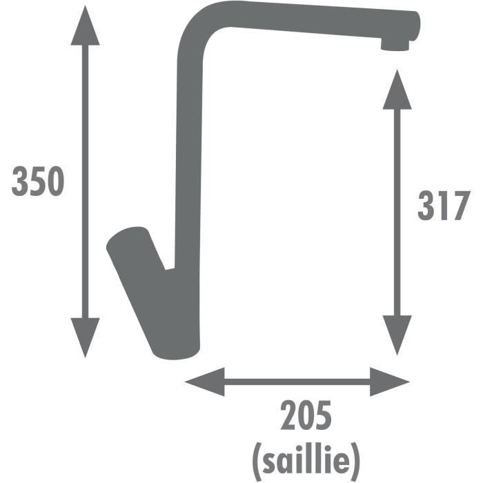 Spültischarmatur - Verchromt - Unsichtbarer Perator - EDOUARD ROUSSEAU - PATTY
