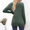 Women's Fashionable Casual V-neck Button Long-sleeved Top