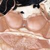 1 Set/French Fashion Women Underwear Set Thin Cup Comfort Bra Set Sexy Lace Flowers Embroidery Lingerie Hollow Push Up Brassiere