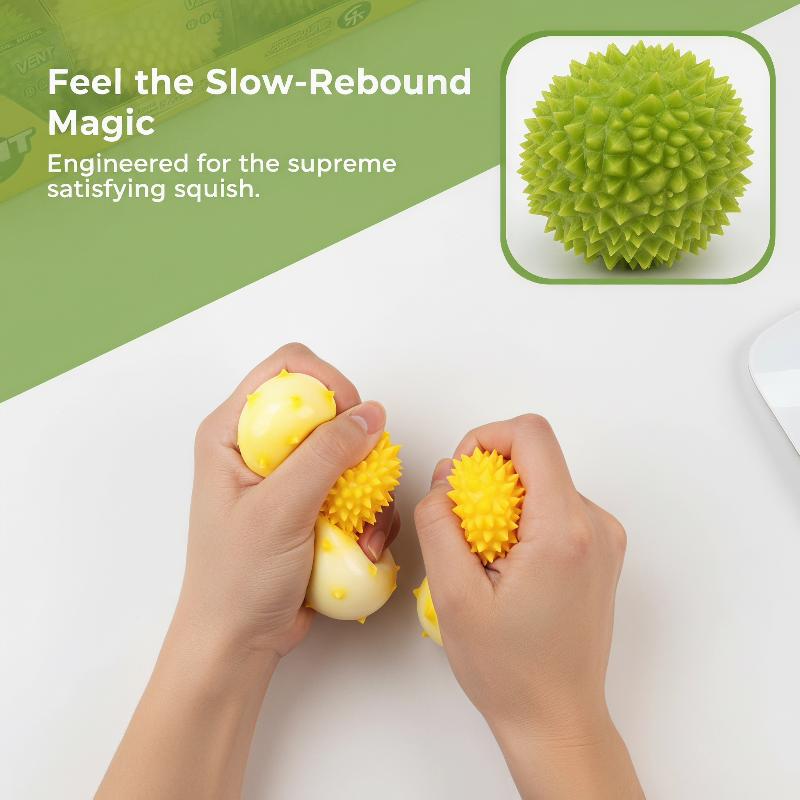 Cute Simulation Durian Squeezable Toy Multi Color Prickly Fruit Slow Rebound Stretchable Squeeze Fidget Toy For Kids Adults