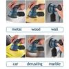 300W Electric Eccentric Sander 6 Gears Speed Adjustment 5 Inch 125mm Wood Sanding Processing Car Polishing Machine With Dust Box