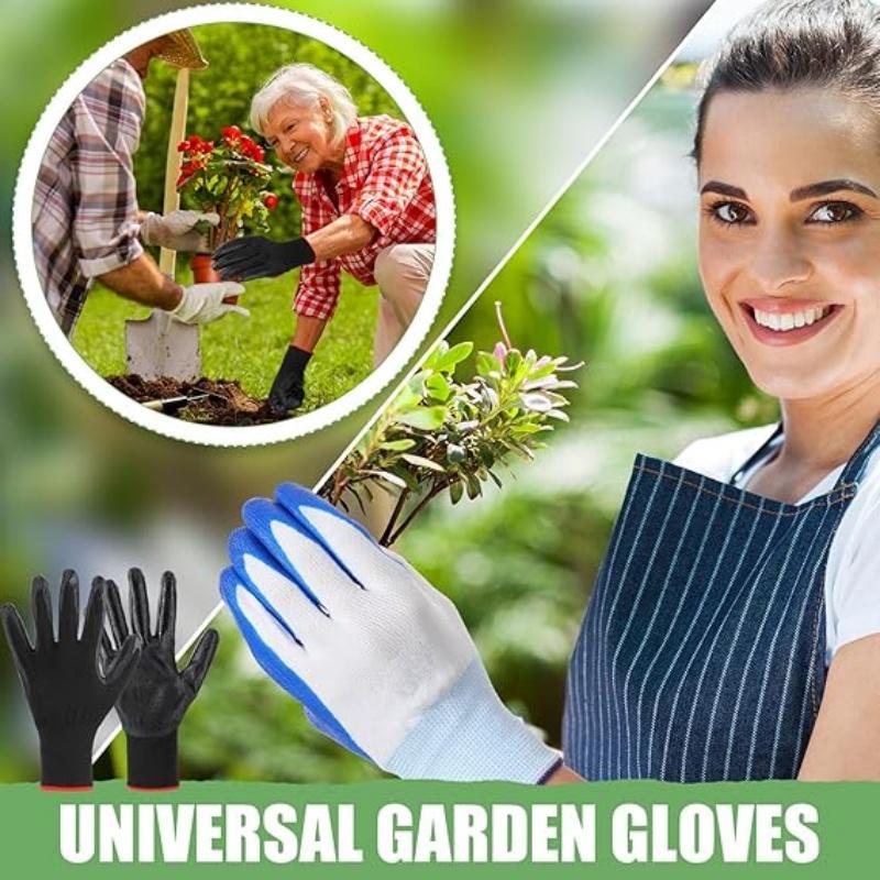20PCS Nitrile Coated Safety Work Gloves Breathable Non-slip Gardening Gloves for Construction Garden Yard Industrial Labor Glove