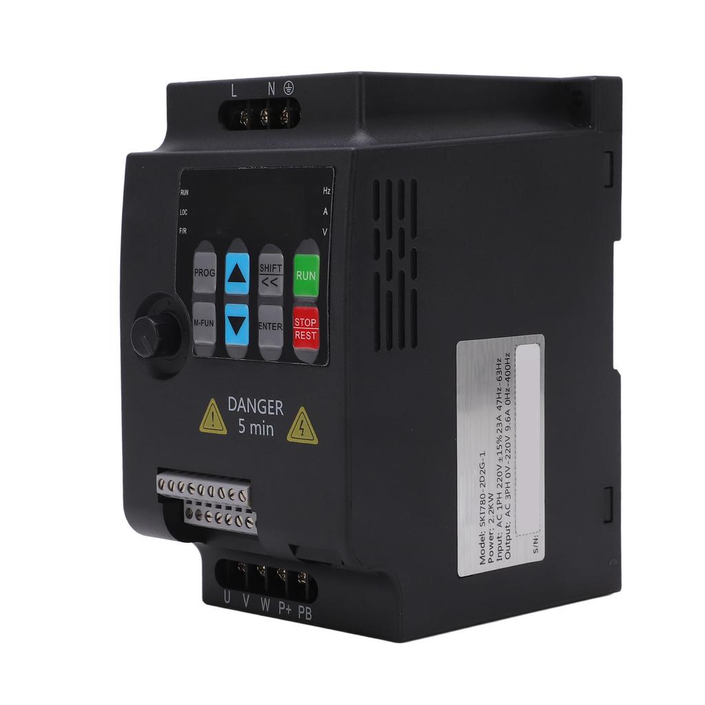 Variable Frequency Drive 2.2KW Single Phase To 3 Phase VFD Mini Frequency Inverter AC 220V Input AC