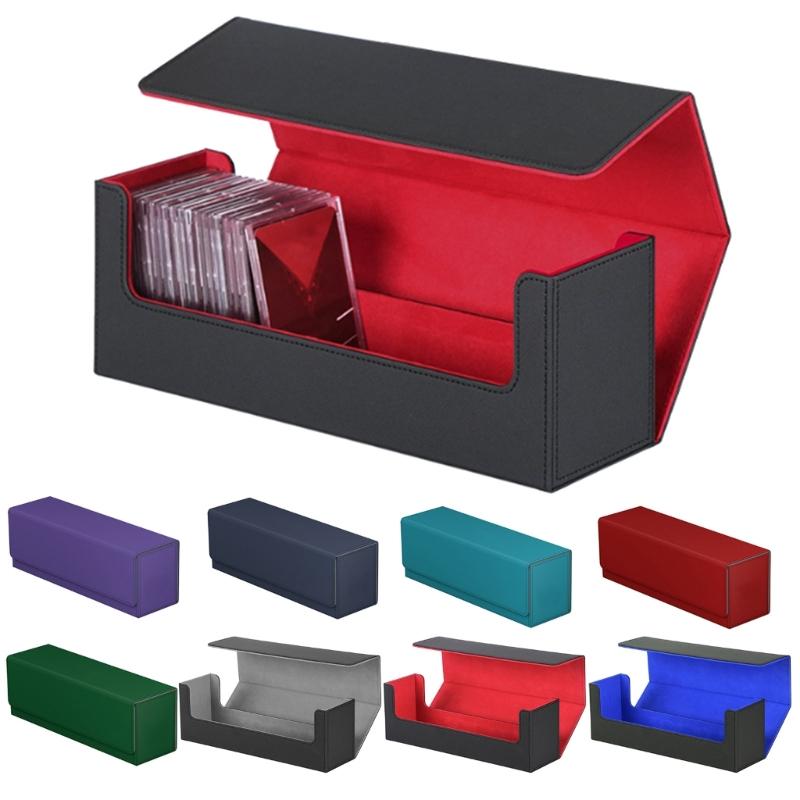 PU Leather Deck Card Box Card Deck Case Cards Box Magnetic Playing Cards Deck Card Storage Box for Game Cards Storage