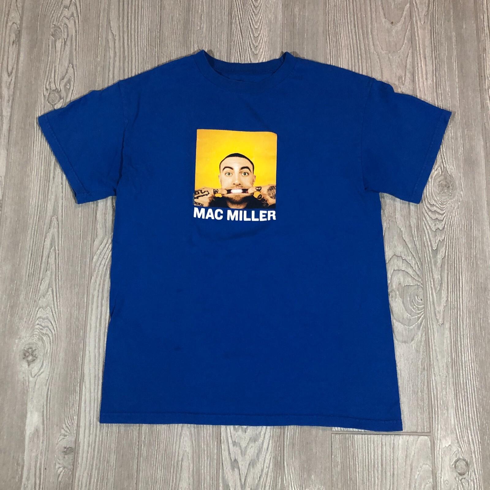 Mac Miller Shirt Adult S Blue Flower Rap Tee 2017 Street Wear Hip Hop Mens 2955 XL