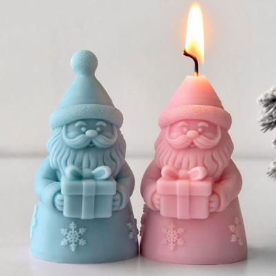Weihnachtsthema Kerze Silikonform Weihnachtsmann Silikonform Hitzebeständig Für Kerze Seife Weihnachtsdekoration