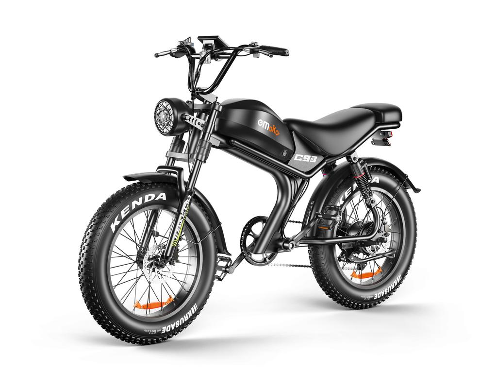 Emoko C93 48V Rychlé E-kolo mopedového stylu Tlusté pneumatiky 1000W motor pro dospělé