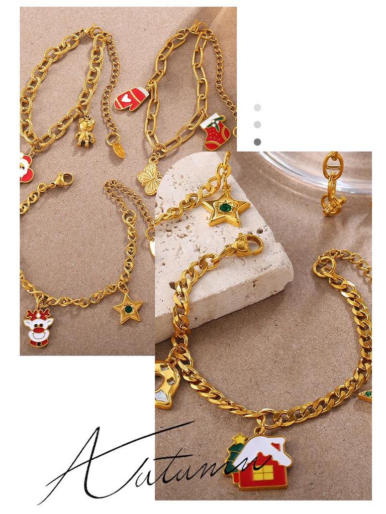 Elegant Star Christmas Cartoon Bracelet - Light Luxury Design