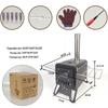 Outdoor Camping Stainless Steel Folding Wood Stove - Tent Heating, Lighting, Picnic - Cross-border Tourism