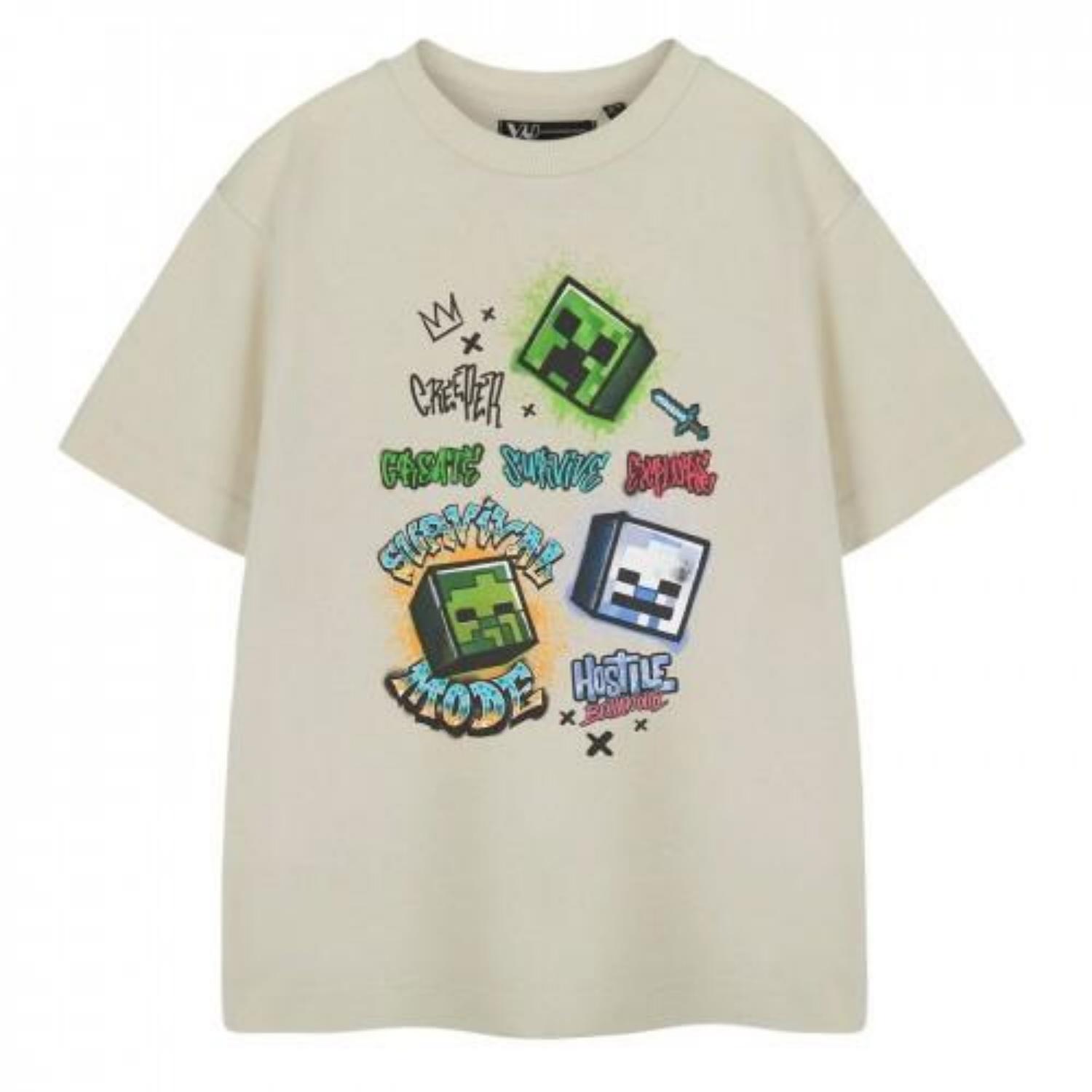 Minecraft Boys Survival Mode Short-Sleeved T-Shirt S чёрный