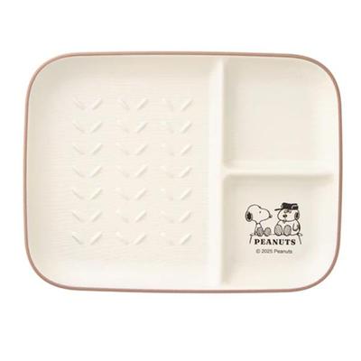 PEANUTS Snoopy Toast Plate ( CONTENT and HAPPY ) Snoopy Japan NEW