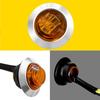 3/4" LED Strobe+Steady Round Side Clearance Warning Light Amber Dual Modes 10PCS