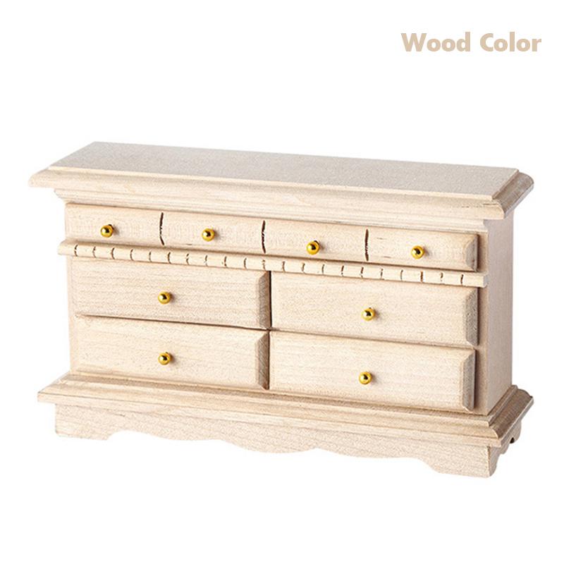 Multi Style Miniature Closet TV Book Cake Bedside Table Cabinet Shelf Legs Cupboard Model Dollhouse Furniture Decor DIY Toys