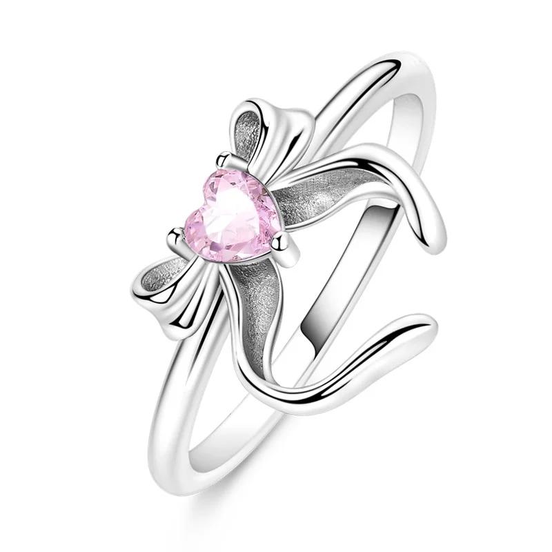 copper Double Heart Ring Bow Starfish Crown Bow Moon Rings Ideal For Women Fine Jewellery Wedding Party Valentines Day Gift
