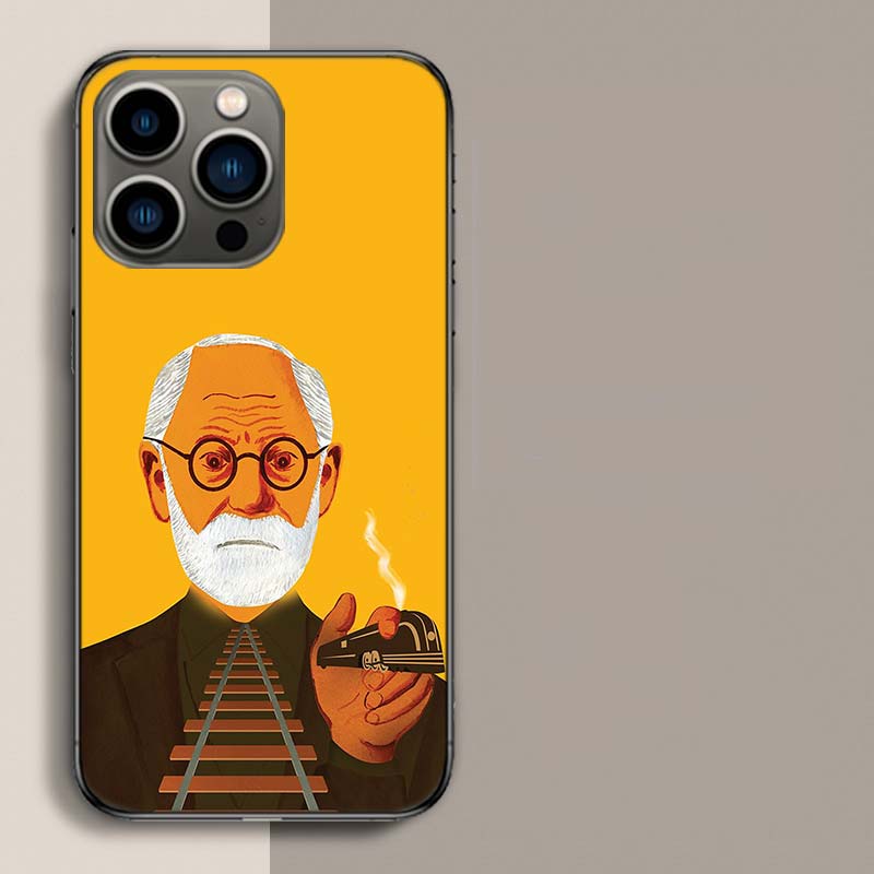 Sigmund Freud Founder of psychoanalysis Phone Case For Apple Iphone 16E 16 17 Pro Max Air 15 Pro 14 Plus 12 13 Mini Cove