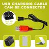 2PCS 7.4V 1200mAh SM-4P Plug Batteries with USB Charging Cable for EC08 RC Toy Car Model Off-Road Vehicle Hill Climbing Drift Racer Remote Control Boa