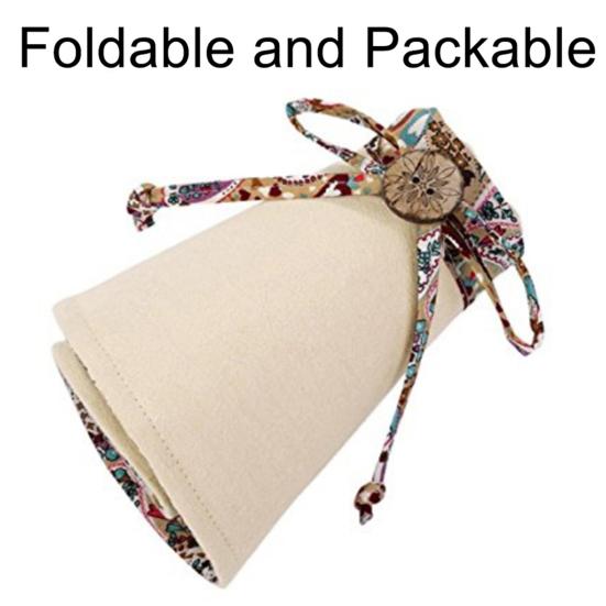 Hat Foldable Breathable Cotton Reversible Foldable Cap for Summer