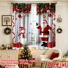 Santa Snowman Christmas Curtains – Polyester Window Drapes for Bedroom & Living Room, Holiday Home Decoray Decor