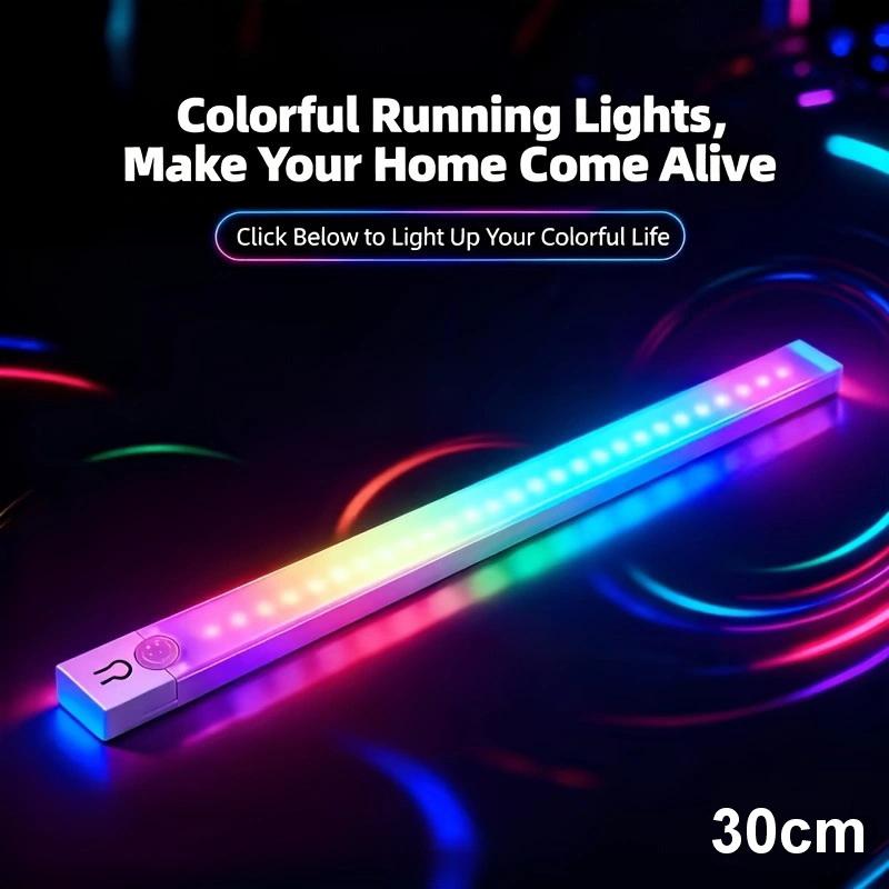 Rgb Ambient Sensor Light - Rechargeable Magnetic Wall Lamp Mood Ambient Light For Cabinet Hallway Stair