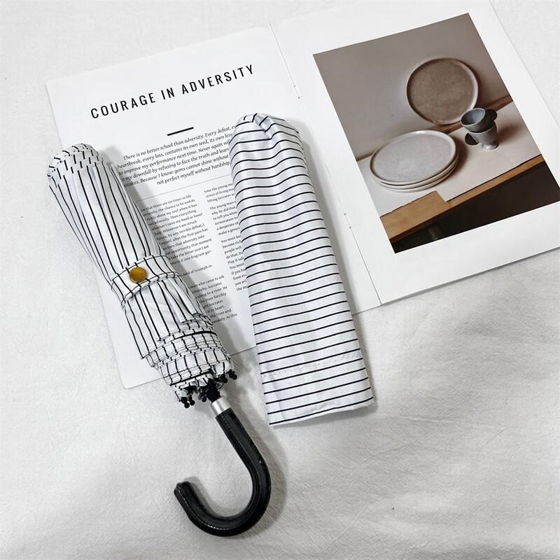OIMG Polka Dot Sun & Rain Umbrella with Curved Handle