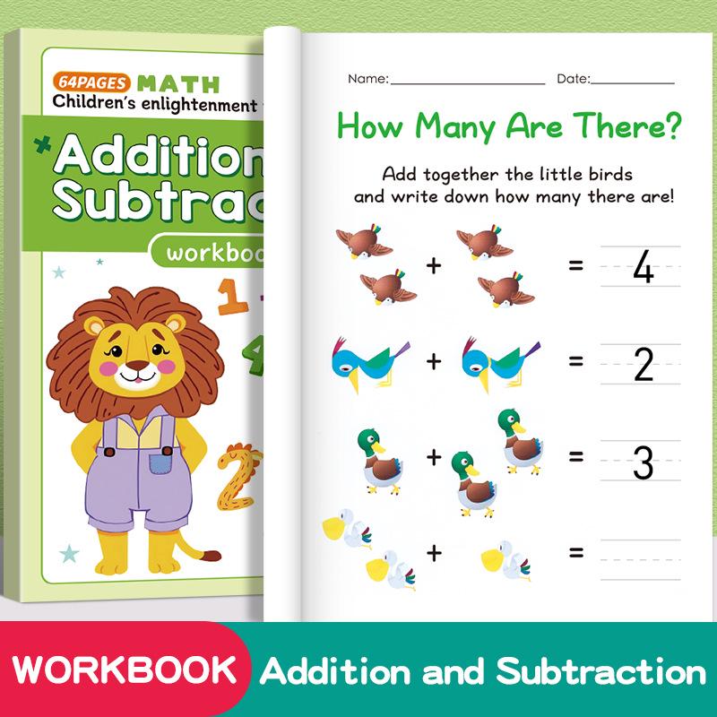 Kindergarten Mental Math Workbook: Fun Cross-Border Addition & Subtraction Within 10 with Picture Equations