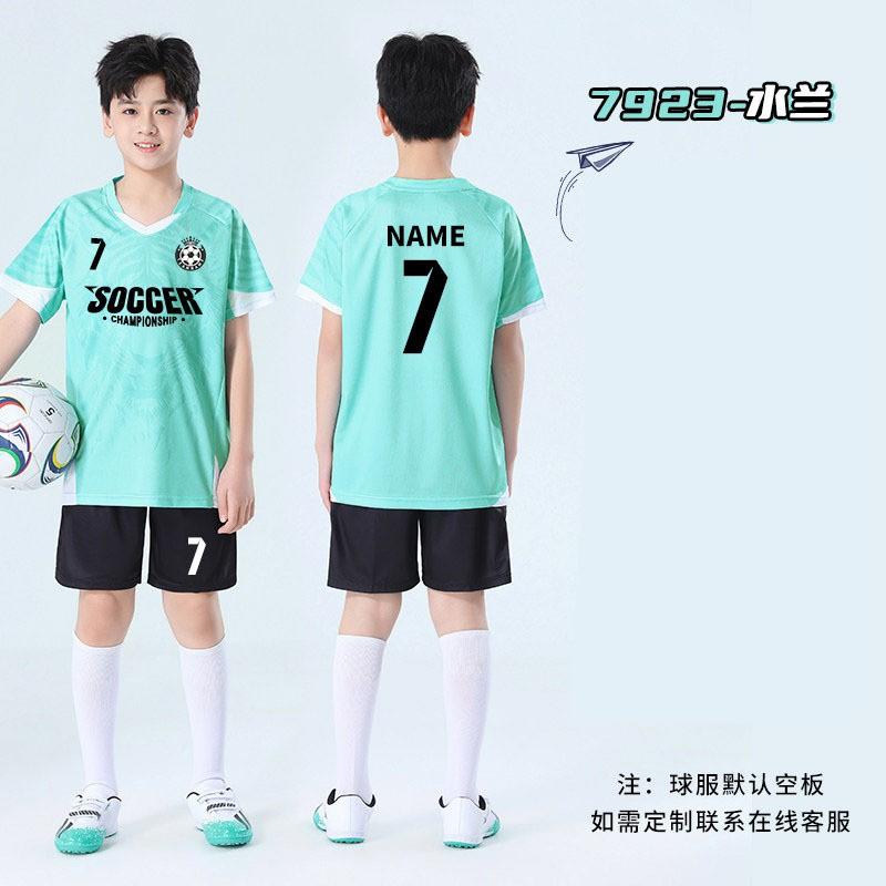 Kids Soccer Jersey Set Boys Girls Same Style Short Sleeve Training Match Uniforms Quick Dry Breathable