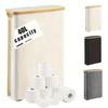 Foldable Bamboo Storage Bin with Lid for Kitchen Recycling