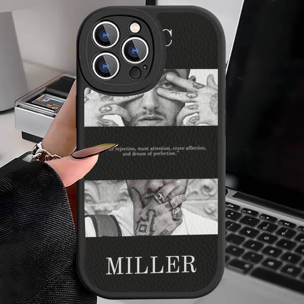 Cool M-mac Miller Phone Case For IPhone 16 15 14 11 12 13 Pro Max Plus Back Leather Shell
