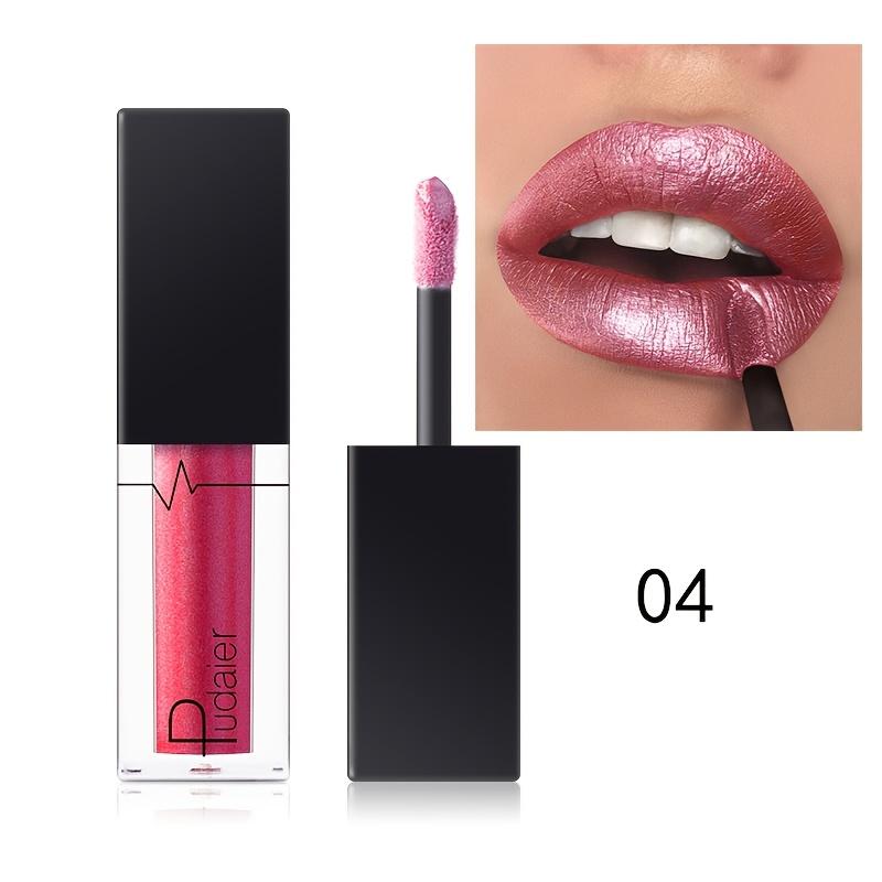 

1 шт. Блеск ягод, мерцающий блеск для губ, увлажняющая помада, стойкий металлический финиш, глазурь для губ, насыщенная цветопередача, помада с гладкой текстурой 04