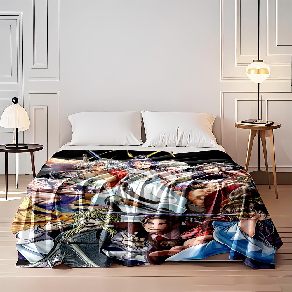 Epic Anime Warrior Group Print Blanket Flannel blanket for bedroom, living room, sofa, and nap sofas.