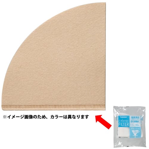 Bonmac Coffee Filters, 1-4 Cups, Enzyme-Bleached V-Shaped Filters, CF-200SV, Pack of 100, #858318