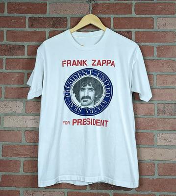 1992 Frank Zappa pour Président Cadeau Pour Fan Blanc Taille S à 4XL T-shirt Unisexe T-shirt Graphique