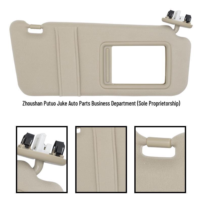 Beige Sun Visor with Light for 2007-2011 Toyota Camry (Part Number: 74310-06800-E0)