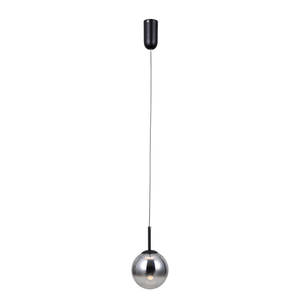 Lampa Wisząca Strela Led Czarny Mat Alu Italux Pnd-34378-1S-Bk