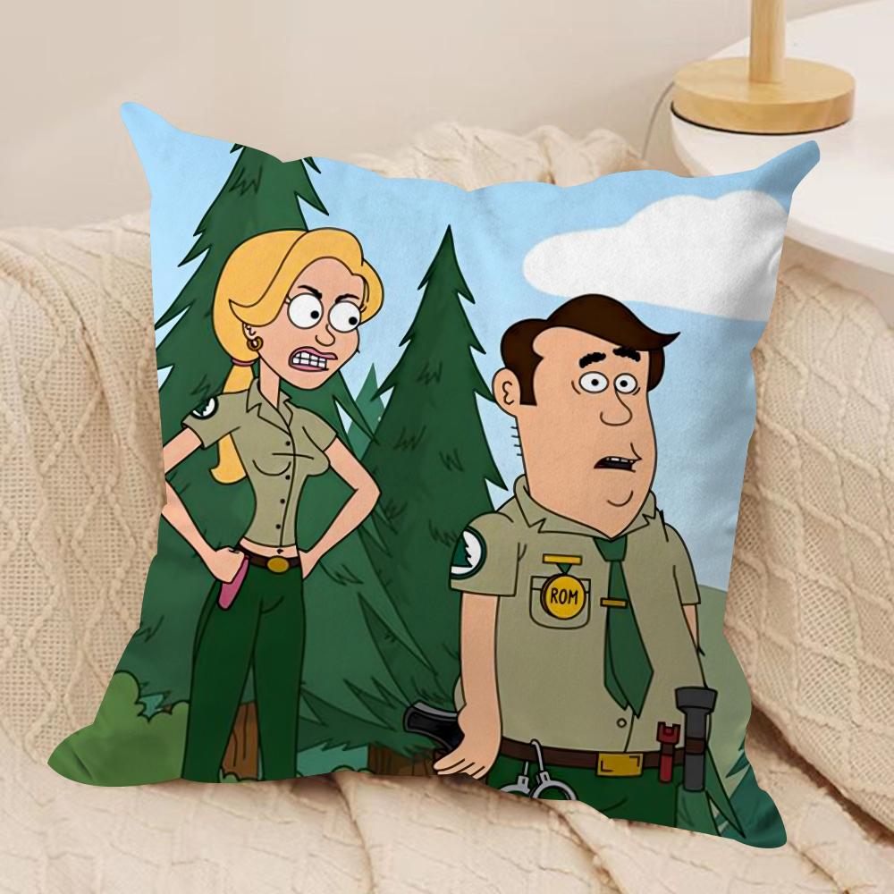 Cartoon BBrickleberrys Cushion Cover Soft Plush Fabric DoubleSided Printed Sofa Cushion Cover for All Seasons Home Decor Gift