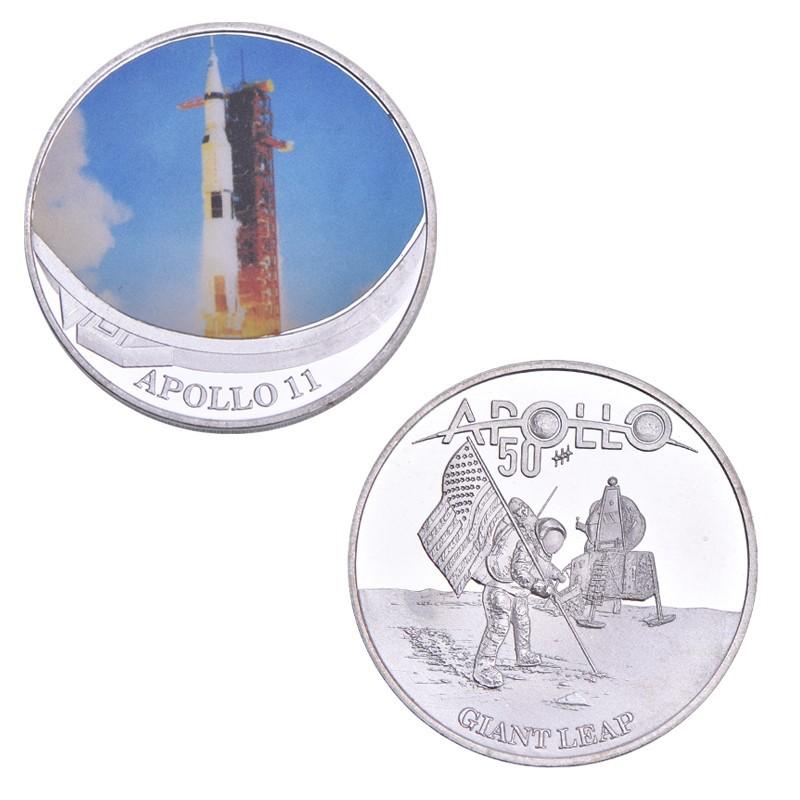 Commemorative Medal Lunar Astronaut Circular Badge Metal Crafts Commemorative Collection Coin
