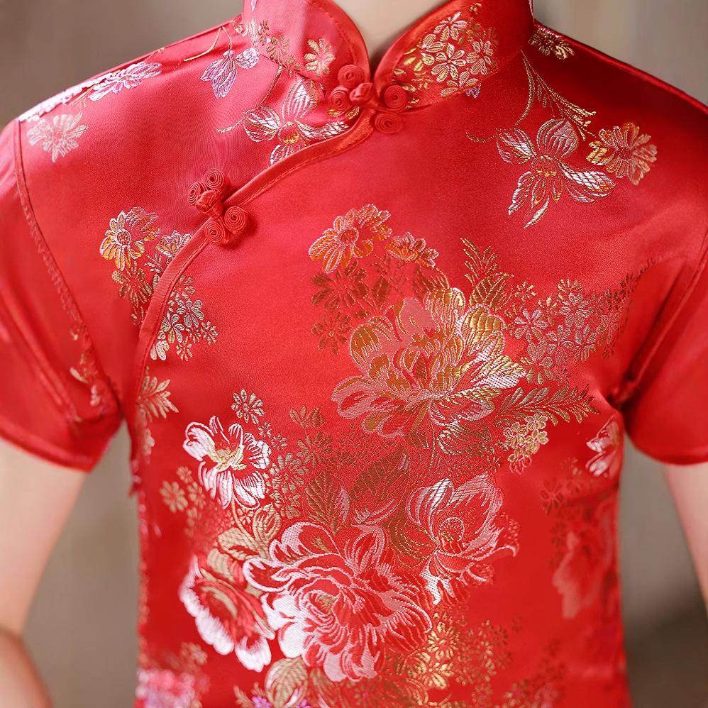 2025 Retro Chinesischer Stil Sommer Prinzessin Cheongsam für Mädchen