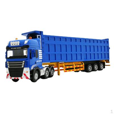 Engineering Semi-Trailer Tilting Children Kids Birthday Gift Decoration
