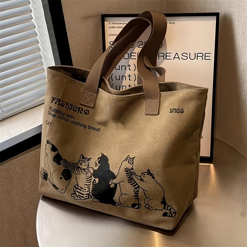 Women s Canvas Tote Bag - Stylish, spacious, and durable shoulder bag with zipper closure and classic design - perfect for work, school, and everyday хаки