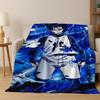 Cartoon BLUE LOCK Football Anime Isagi 3D Flannel Blanket,Warm and Cozy Soft Throw Blanket for Home Bedroom Bed Sofa Cover Kids