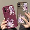 Fashion Floral Pattern Phone Case For iPhone 16 Pro Max 15 Pro 14 Plus 13 12 11 XS 8 7 Lens Protection Soft Shockproof TPU Matte Back Cover