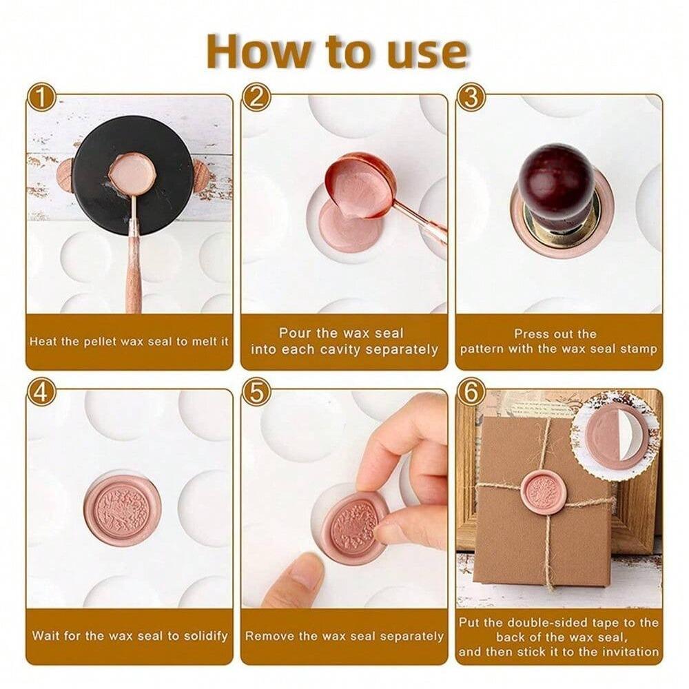 Silikon-Wachsstempel-Formmatte, Wachssiegel-Stempelform, Wachssiegel-Stempel, Silikonkissen, selbstklebende Wachsharzform, Hilfswerkzeug zum Selbermachen