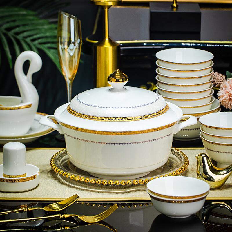 Jingqingfu Jingdezhen Premium Ceramic Dinnerware Set