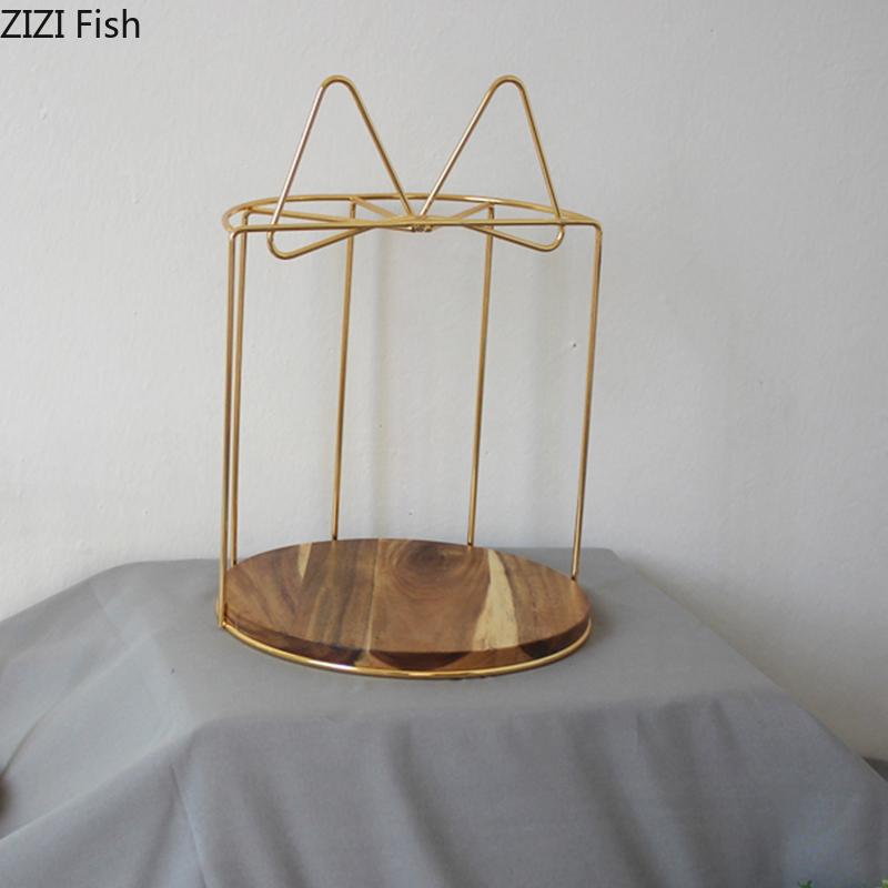 Dreistufiger Dessertkuchenständer Holz-Essteller Haushalts-Brotteller Geschirrplatte Restaurant Hotel Erfrischungsgerichte