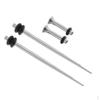 Ensemble de 4 pièces en acier inoxydable pour écarter les oreilles, avec plugs et tunnels 14G-00G