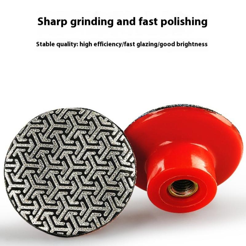 M10 M14 Thread 2'' 50Mm Diamond Hand Polishing Electroplated Sanding Pads Grinding Disc For Glass Granite Marble Concrete